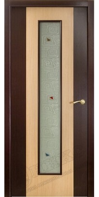 Дверь деревянная "Оникс" Комби дуб/венге